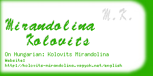 mirandolina kolovits business card